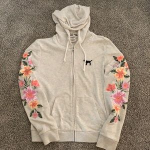 PINK full zip sweatshirt